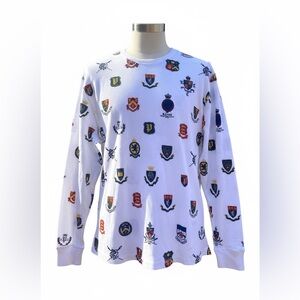 Men's Polo Ralph Lauren Thermal Waffle Shirt Sleepwear NWOT XL Allover Print